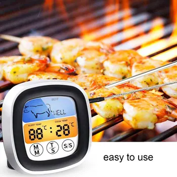 1 BUC Timer Bucătărie, Grătar Carne ThermoPro Termometru Digital pentru Cuptor Digital Display Lcd Sonda Termometru Alimentar