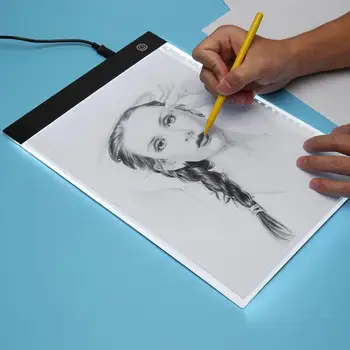 USB LED Hârtie A4 CONDUS Copia Pad Desen de benzi Desenate Contur Stencil Bord Touch Artist Placă de Masă pentru Copii Scris de Pictură Grafică Comprimat