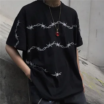 Harajuku Mărăcini și Spini Femei T-Shirt Streetwear Tricou Vrac Maneca Scurta Unisex Teuri Câteva Haine Grunge Tumblr Topuri