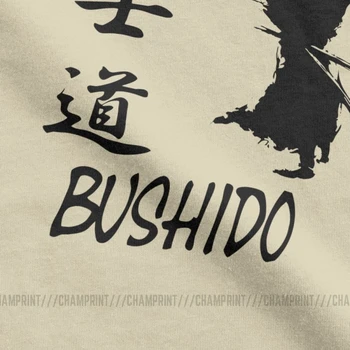 Bushido Barbati Tricouri Artele Marțiale Japoneze Samurai Hipster Bumbac cu Maneci Scurte Tees T-Shirt Echipajul Gât Adult Topuri