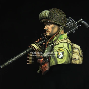 1/10, WW2 NE-AER cu M1919, Rasina figura Model de Bust GK, temă Militară, Neasamblate și nevopsite kit