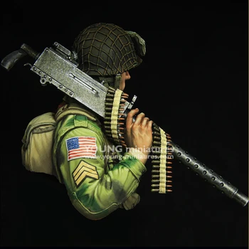 1/10, WW2 NE-AER cu M1919, Rasina figura Model de Bust GK, temă Militară, Neasamblate și nevopsite kit