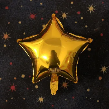 10buc/lot 18inch Aur, Argint Roșu Penta Star în Formă de Balon de Folie Decor Petrecere Pentagrama Globos Nunta Petrecere de Ziua Supplie
