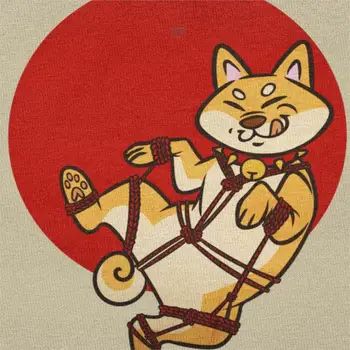 Amuzant Shibari Inu T-shirt pentru Barbati Maneca Scurta Tricou de Vară Shiba Câine BDSM Tricou Bumbac Kawaii Drăguț Desene animate Tee Topuri Idee de Cadou