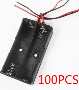 100 buc AA Putere Baterie de Stocare Cazul Cutie de Plastic Suport Cu 2 Sloturi DEC14