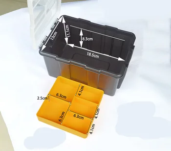 Profesia ABS Plastic Capac Transparent Tool Box rezistent la apa Rezistent la Uzura Metal Cutie de Depozitare Modular Piese Cutie Șurub