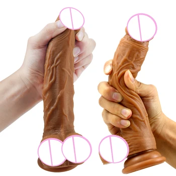 Super Silicon Moale Realiste Mare Penis artificial Penis Artificial sex Feminin Masturbator cu ventuza pentru Adulti Jucarii Sexuale Femei Masaj