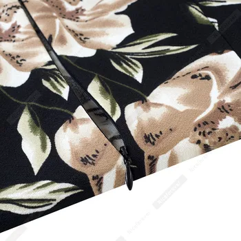 Femei Casual Elegant Florale Imprimate Rochie de Creion de Epocă Teaca rochie Bodycon Scurt Maneca Petrecere de Moda Sundress HB513