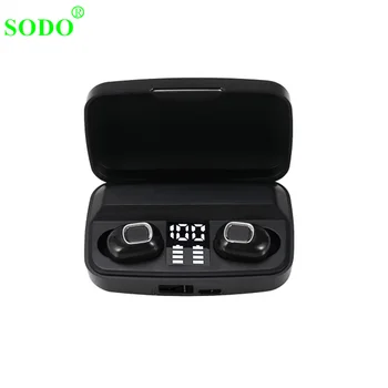 SODO T207 TWS Wireless Bluetooth 5.0 Căști de Tip c de Încărcare Cutie HD Stereo pentru Căști Sport rezistent la apa Căști Căști