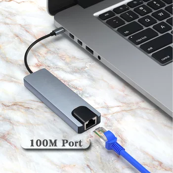 Tip C HUB Usb hub cu alimentare prin Cablu USB 3.0 Multi-funcție USB-C Dock Adaptoare Tip C Splitter Plug and play Cablu comutator