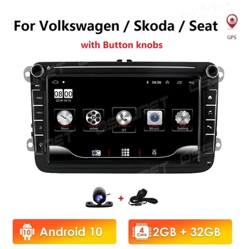 Polonia stoc Android 2Din Pentru VW/Volkswagen/Golf/Polo/Tiguan/Passat/b7/b6/leon/Skoda/Octavia Radio auto GPS Auto Multimedia player