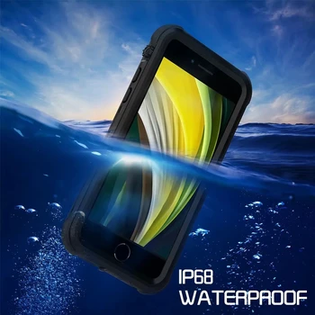 Pentru iPhone SE 2020 rezistent la apa IP68 Subacvatica 3m Viața rezistent la Apa rezistent la Socuri Greu Impermeabil Caz Pentru iphone 7/8 4.7 inch TPU+PC
