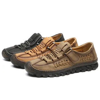 AQ195 Primavara-Vara Noi de Pantofi pentru Bărbați plus dimensiune 48 pantofi casual cusute de mână decupaj Respirabil de Mers pe jos în aer liber, Incaltaminte sandale