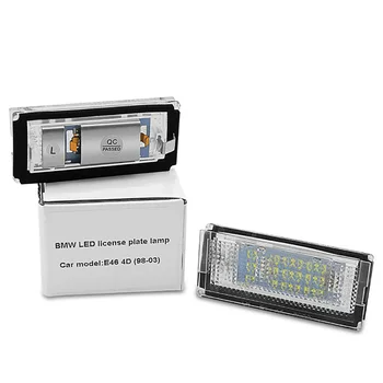 2 BUC Pentru BMW E46 4D de Înmatriculare Lumini auto lămpii numărului de înmatriculare lumina LED-uri auto de asamblare Lampa Semnal de Eroare Gratuit pentru bmw 323i 325i