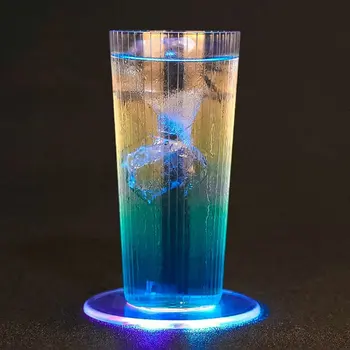 6 buc LED-uri Impermeabil Coaster Ultra-Subțire Cupa Mat Iluminat de Bere Pahar de Vin Băut Sticla Luminos pad Petrecere Acasă Club de aprovizionare
