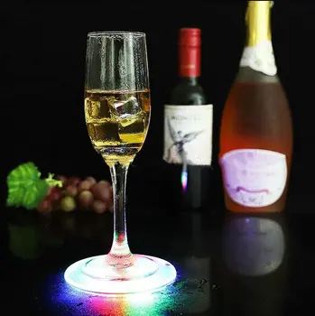 6 buc LED-uri Impermeabil Coaster Ultra-Subțire Cupa Mat Iluminat de Bere Pahar de Vin Băut Sticla Luminos pad Petrecere Acasă Club de aprovizionare