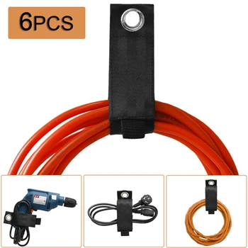 6pcs/set Dublu Unic de Auto-Blocare Nylon Negru Cablu Fixați Bucla Electrice Legături de Sârmă UV Grele Legături Zip