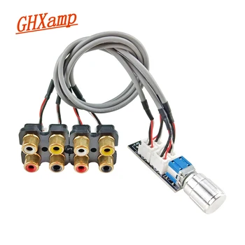 GHXAMP Preamplificator 3-Way Audio Stereo Sursă de Comutare Bord Semnal Audio Switcher 8-Gaura Lotus Priza 1 buc