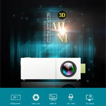 YG310 Mini Proiector LCD HD 1080P LED-uri Proiector USB TF AV HDMI 600 Multimedia, Interfețe Video Proyector Home Theater