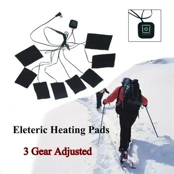 8 in1 USB Electrice Incalzite Jacheta Tampon de Încălzire în aer liber Themal Caldă pentru Încălzire Iarna Vesta Tampoane pentru DIY Îmbrăcăminte Încălzit 3/5/8 foaie ED