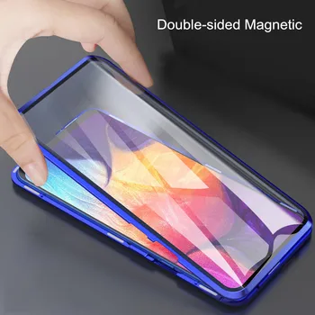 Magnetic Caz pentru Samsung Galaxy A51 A71 Caz față-Verso de Sticla Caz pentru Samsung Galaxy S10 Lite Nota 10 Lite Caz