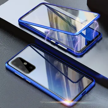 Magnetic Caz pentru Samsung Galaxy A51 A71 Caz față-Verso de Sticla Caz pentru Samsung Galaxy S10 Lite Nota 10 Lite Caz