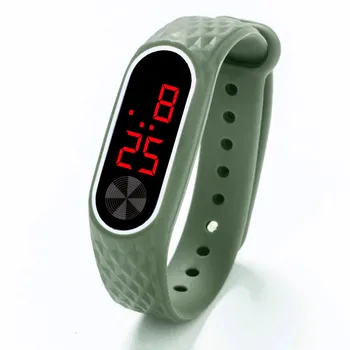 Ceasuri sport Pentru Femei, Bărbați LED Display Digital Ceas Simplu de Economisire a Energiei Silicon Multicolor Brățară Ceas Inteligent