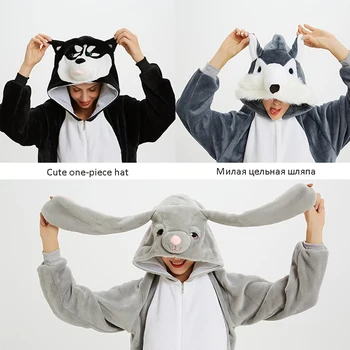 Noul Unicorn Onesies Unisex Cusatura Kigurumi Animale Femei Pijamale Adulti Cald Iarna Sleepwear Anime Costume de Desene animate Salopeta