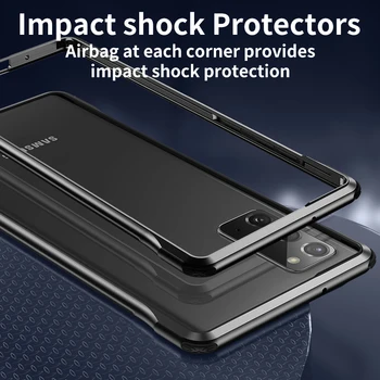 Pentru Samsung Galaxy Nota 20, Ultra Caz Bara de protecție din Metal Cadru de Aluminiu Acoperire pentru Samsung Galaxy Note20 Ultra Airbag Caz rezistent la Socuri