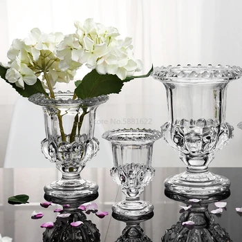 Moda Cristal Decor Vaza Transparenta Hidroponice Flori Uscate Decor Îngroșarea Pahar Casa De Meserii Cadou