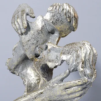NORTHEUINS Rășină Cuplu Saruta Iubitul in Miniatura Figurina pentru Interior Cadou de Ziua Îndrăgostiților Acasă Decor Dotari pentru Camera de zi