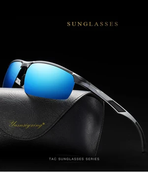 YUNSIYIXING Polarizate Brand de ochelari de Soare pentru Bărbați Aluminiu Magneziu Cadru ochelari de Soare Vintage Anti-Orbire de Conducere Bărbați Ochelari de 6517