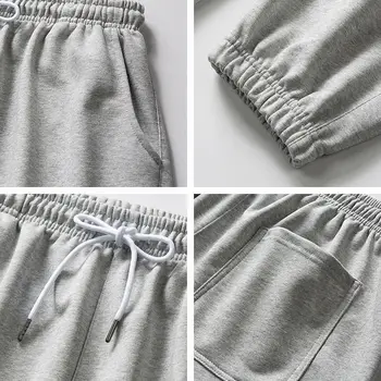 Barbati Casual Pantaloni Plus Dimensiune 4XL Vrac Solid Bumbac Simplu Culturism Pachet Mens Glezna-lungime All-meci Chic de Moda Harajuku