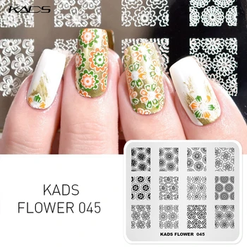 KADS Nail Art Model Foarte Recomandat 6 Modele de Flori de Plante Model Imagine Șablon Unghiilor Stamping Placa de Unghii de Arta Șabloane