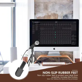 Neewer Mini Metalic Pliabil Desktop Masă Trepied, Microfon Stativ cu Microfon Clip Titular, Durabil Construcție de Fier