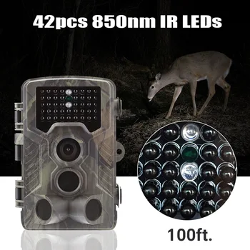 Goujxcy HC800A Trail Camera 1080P Viziune de Noapte în Infraroșu LED-uri de Vânătoare aparat de Fotografiat Impermeabil faunei Sălbatice Camera Foto Capcane cercetași Camera