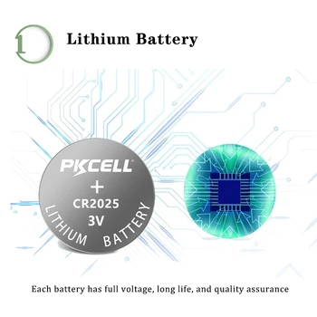 50PCS PKCELL noua baterie cr2025 CR2025 , DL2025, ECR2025 3v butonul de celule monedă baterii pentru ceas calculator cr 2025 brand original