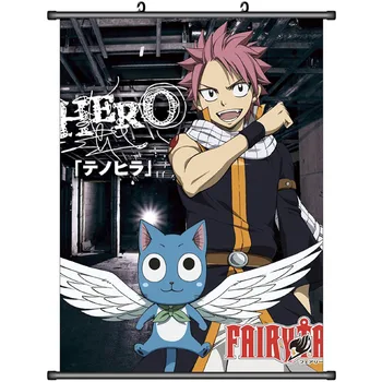 Japoneze Anime FAIRY TAIL Gray Fullbuster & Natsu Dragneel & Heartfilia de Perete Decor Acasă Scroll Poster Decorativ Poze