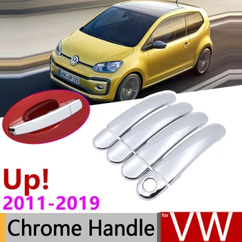 Pentru Volkswagen VW Up! e-Up! 2011~2019 Chrome Mânerul Ușii De Acoperire Accesorii Auto Autocolante Trim Set 2012 2013 2017 2018