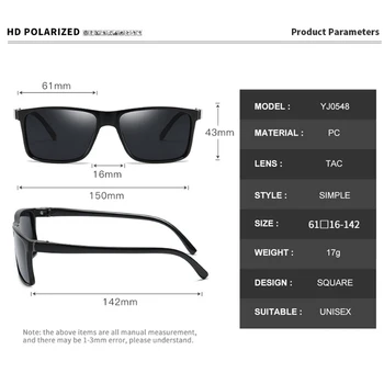 SIMPRECT Polarizat ochelari de Soare Barbati 2021 Epocă Pătrat ochelari de Soare Retro Oglinda Anti-Orbire permis de Ochelari de Soare Pentru Barbati Oculos