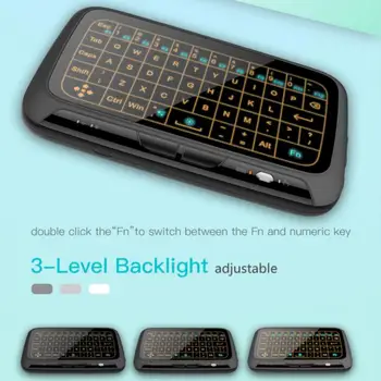 H18 Plus Tastatură 2.4 G Wireless Touchpad Tastatură Iluminare din spate Air Mouse Cu Touchpad Mouse-ul Pentru Smart TV/Android Box /Calculator