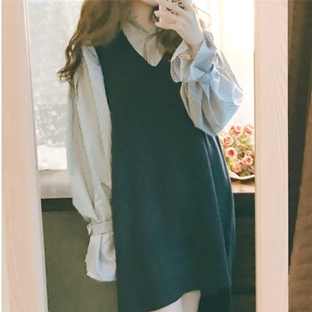 Noi 2021 Toamna Primavara pentru Femei Bluza Casual la Modă Stil coreean Tricou Wild Flare Sleeve Doamna Haine Tunika Topuri BL1631