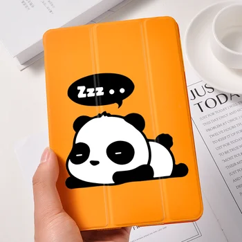 De caz pentru iPad Toate modelele de Panda Drăguț de Lux Cazuri De Aer 2 3 10.5 11 12.9 inch pro 2020 Mini 2 3 4 5 Piele PU, Capacul din Spate