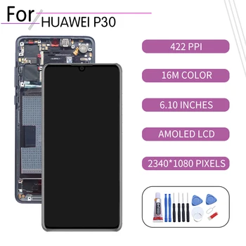 ORIGINAL Pentru HUAWEI P30 LCD Touch Ecran Digitizor de Asamblare Pentru Huawei P30 Display cu Rama de Înlocuire ELE-L29 ELE-L09