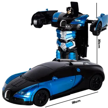 2.4 G Inducție Deformare Masini RC de Transformare Robot de Jucărie Mașină Lumină Electrică Robot de Modele de Jucarii pentru Copii Cadouri