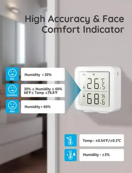 Smart WIFI de Acasă de temperatură și umiditate senzor inteligent acasă interioară de legătură inteligentă de temperatură și umiditate anormală senzor