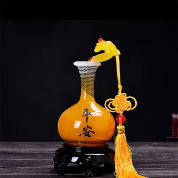 Pașnică Dornic De Vaza Ornamente Decor Acasă Accesorii Vaza Figurine De Stil Chinezesc Feng Shui Meserii Compania Deschiderea De Cadouri