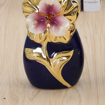 Europa Aurit Mată Vaza De Portelan Vintage Ceramice Avansate Vaza De Flori Pentru Camera De Studiu Hol Home Decor Nunta