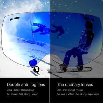 Iarna Schi Ochelari Pentru Snowmobile Ochelari de Snowboard Mască Strat Dublu de Protecție UV400 Mare Viziune Ochelari de Zăpadă 2020 Nou