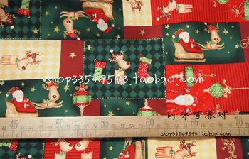 140*50cm1pc Crăciun tesatura Tesatura de Bumbac Telas Material Patchwork Mos craciun/cerb/Șosete din țesături de Crăciun Diy Cusut de Îmbrăcăminte pentru Copii